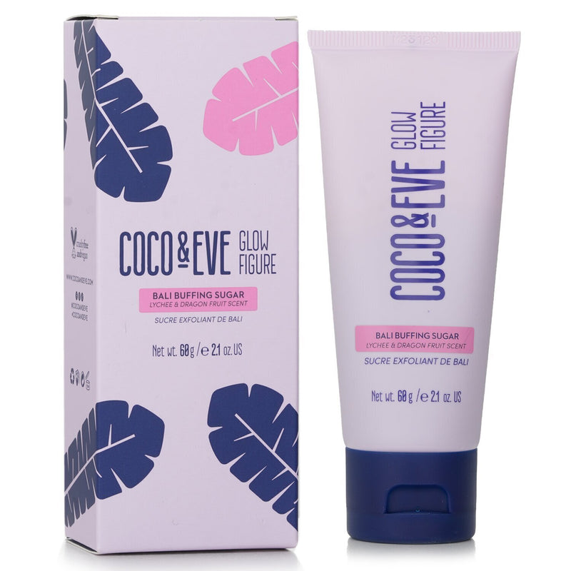 Coco & Eve Glow Figure Bali Buffing Sugar - # Lychee & Dragon Fruit Scent  60g/2.1oz