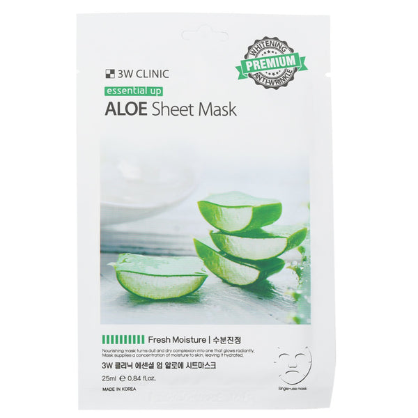 3W Clinic Mask Sheet - Essential Up Aloe  10pcs x 25ml