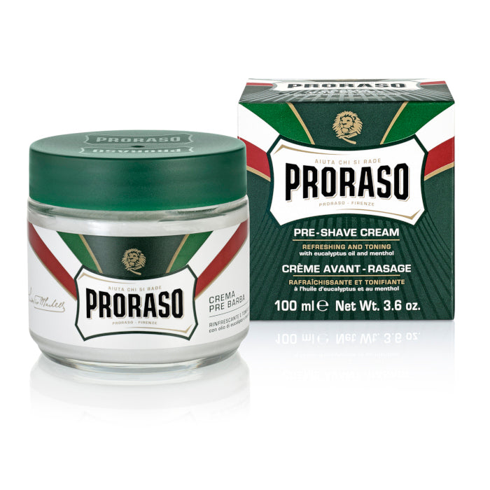 Proraso Green Pre-Shave Cream with Eucalyptus Oil 100ml/3.4oz