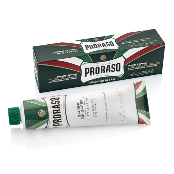 Proraso Green Shaving Cream Tube with Eucalyptus Oil 150ml/5oz
