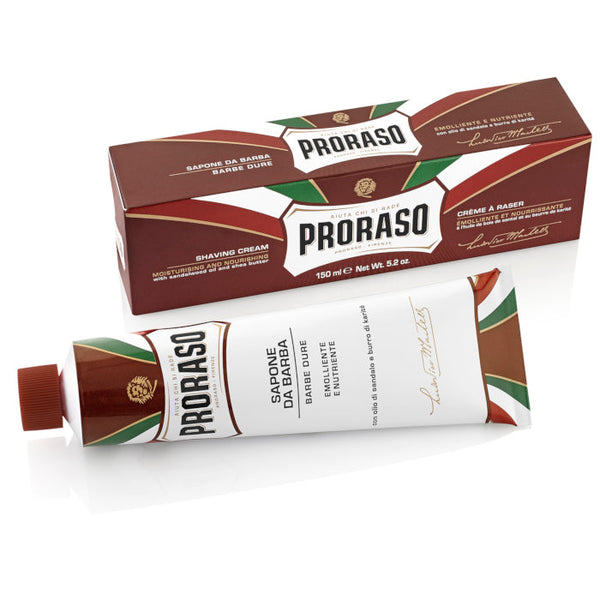 Proraso Red Shaving Cream Tube with Sandalwood Oil 150ml/5oz