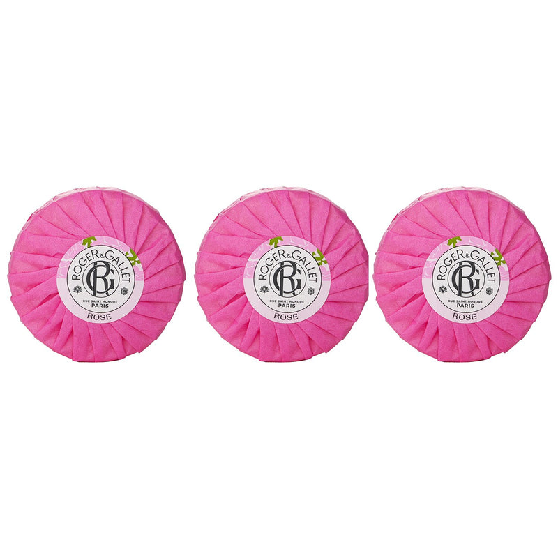 Roger & Gallet Rose Wellbeing Soap Coffret  3x100g