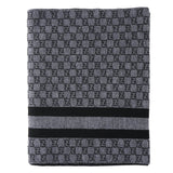 Gucci Wool Web Stripe GG Guccissima Scarf 438253  Black