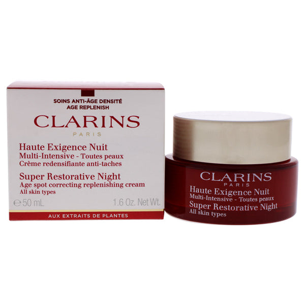 Clarins Super Restorative Night - All Skin Types by Clarins for Unisex - 1.6 oz Night Cream