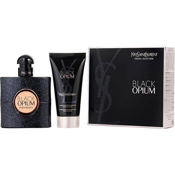 Yves Saint Laurent Black Opium Eau De Parfum Spray 50ml/1.6oz & Shimmering Body Lotion 50ml/1.7oz
