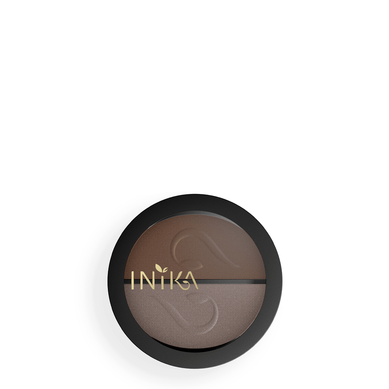 Inika Organic Pressed Mineral Eye Shadow Duo 3.9g - Choc Coffee