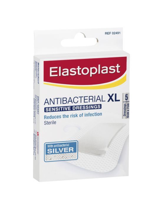 Elastoplast Antibacterial Sensitive Dress XL 5 Pack