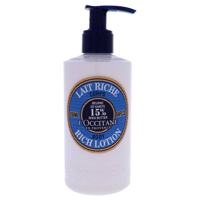 LOccitane Shea Butter Rich Body Lotion by LOccitane for Unisex - 8.4 oz Body Lotion