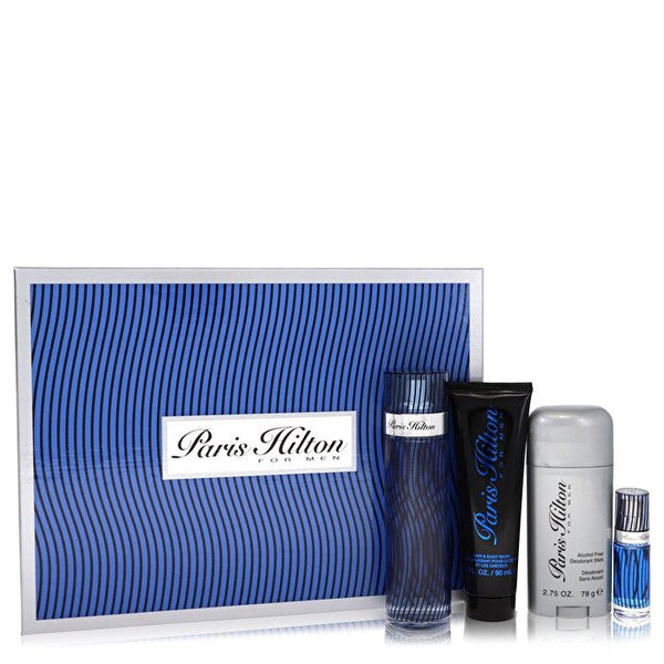 Paris Hilton Gift Set - Eau De Toilette Spray + Body Wash + 2.75 oz Deodorant Stick + .25 Mini Eau De Toilette Spray 3 oz