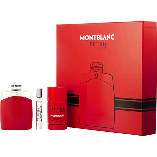 Montblanc Legend Red Eau De Parfum Spray 100ml/3.3oz & Deodorant Stick 75ml/2.5oz & Eau De Parfum Spray 7.5ml/0.25oz