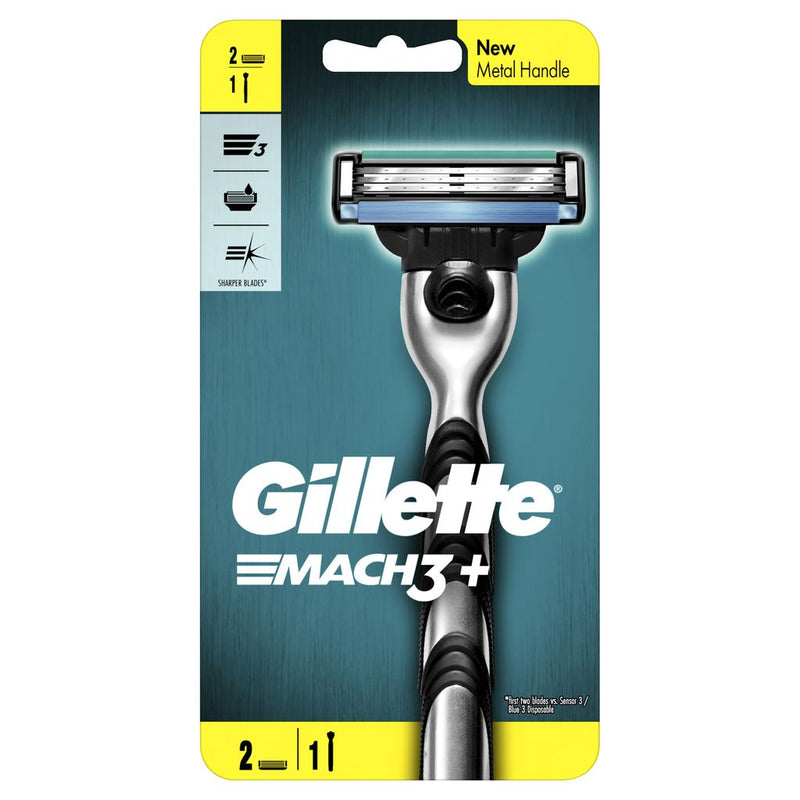 Gillette Mach3+ Razor 1 Handle + 2 Cartridges