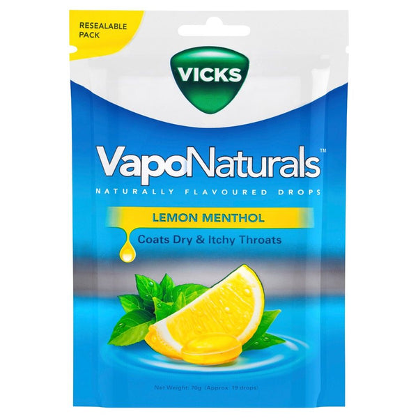 Vicks Vapadrops Lemon Menthol Bag 19