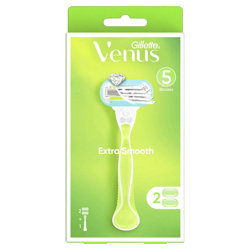 Gillette Venus Extra Smooth Women's Razor Handle + 2 Blade Refills