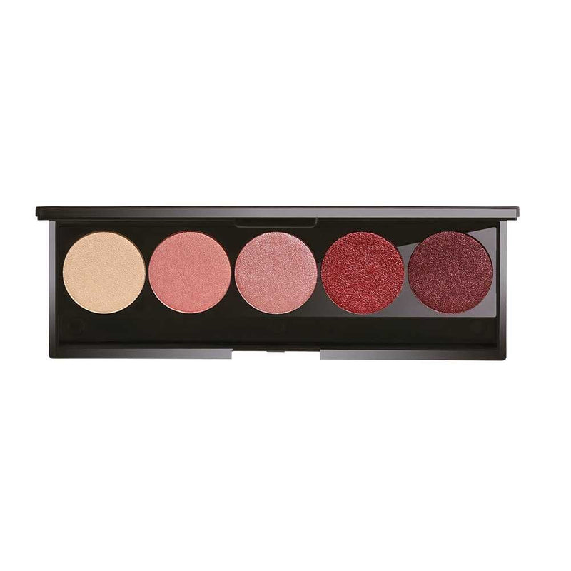 B Cosmic Pressed Eyeshadow Palette (5 Colors) - Silky Red