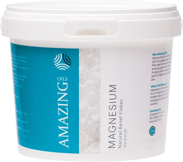 Amazing Oils Magnesium Bath Flakes Natural Relief 2 kg