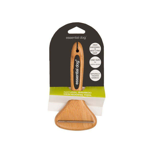 Essential Dog Natural Bamboo Deshedding Tool