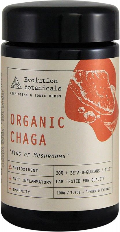 Evolution Botanicals Siberian Chaga Extract King of Mushrooms 100g