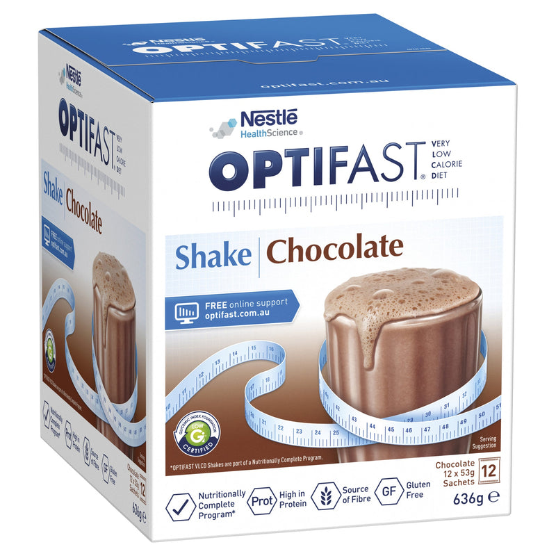 Optifast VLCD Shake Chocolate 12 x 53g Sachets