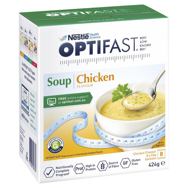 Optifast VLCD Soup Chicken Flavour - 8 Pack 53g Sachets