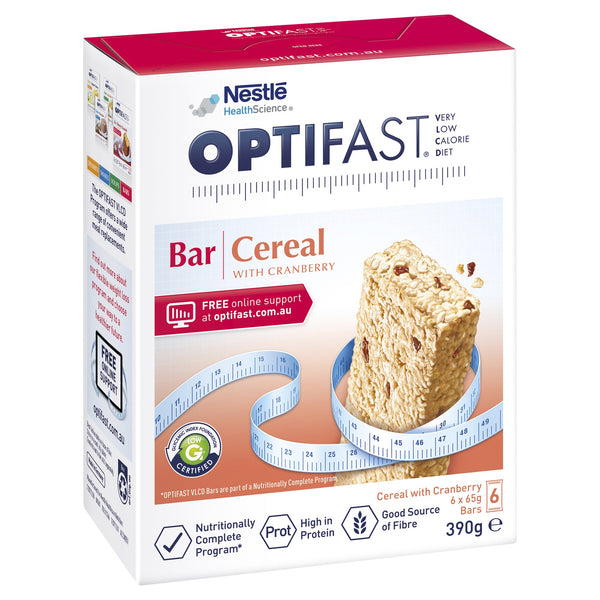 Optifast Vlcd Bar Cereal 12(6X65g Bars)