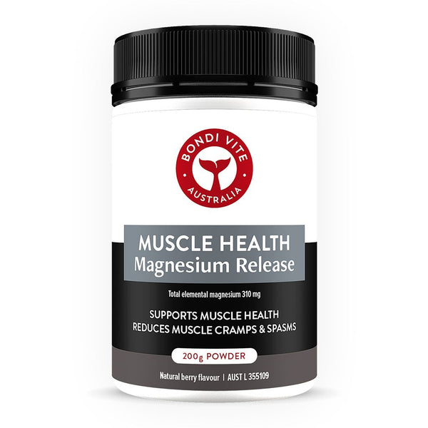 Bondi Vite Muscle Health Magnesium Release Powder 200g (Natural Berry)