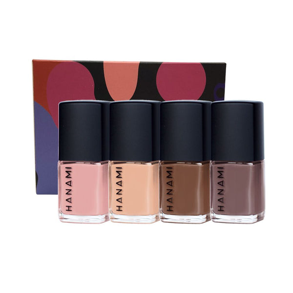 Hanami Nail Polish Collection 9ml X 4 Pack - Mocha