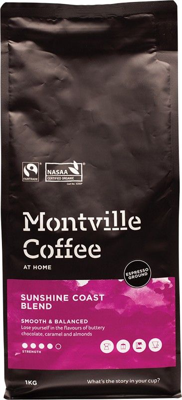 Montville Coffee Ground (Espresso) Sunshine Coast Blend 1 kg