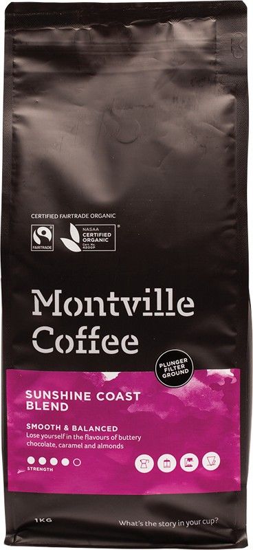 Montville Coffee Ground (Plunger) Sunshine Coast Blend 1 kg