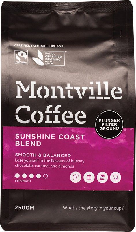 Montville Coffee Ground (Plunger) Sunshine Coast Blend 250g