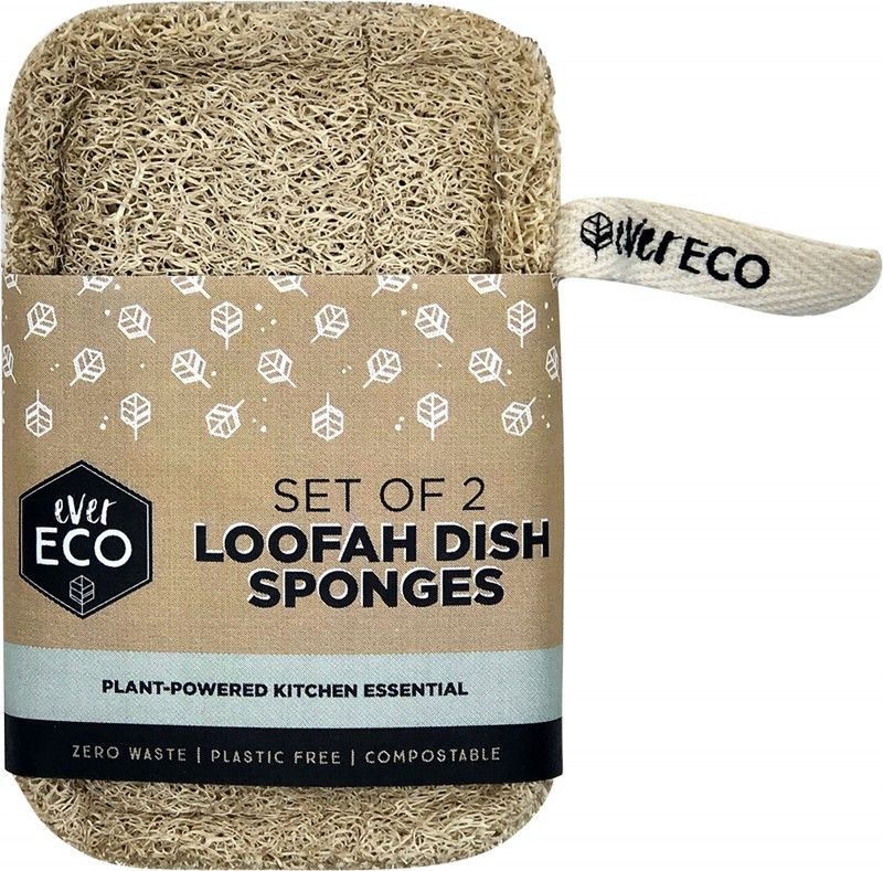 Ever Eco Loofah Dish Sponges X2