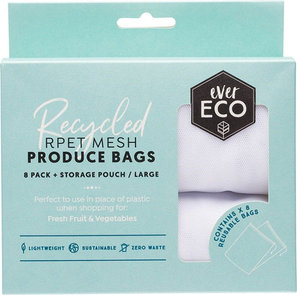 Ever Eco Reusable Produce Bags Recycled Polyester Mesh X8
