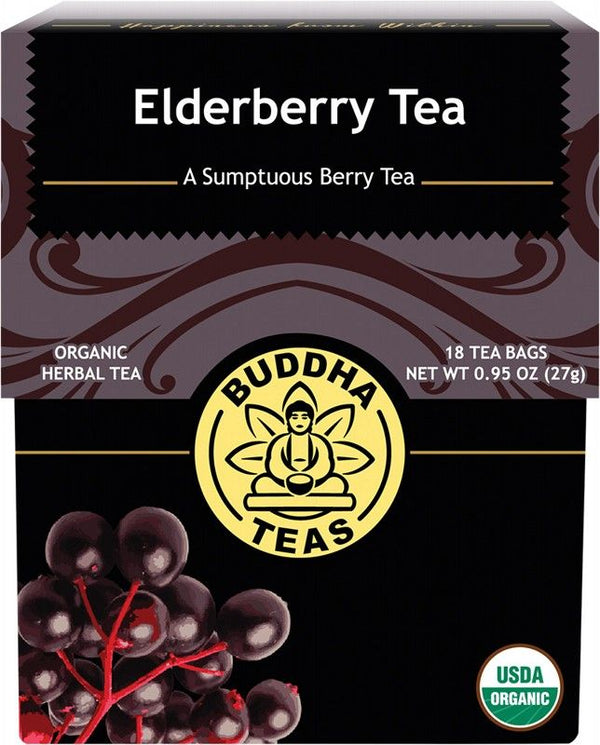 Buddha Teas Organic Herbal Tea Bags Elderberry Tea 18s