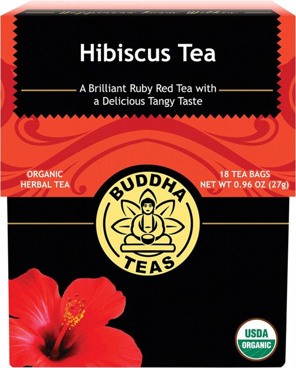 Buddha Teas Organic Herbal Tea Bags Hibiscus Tea 18s