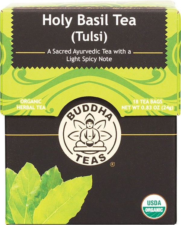 Buddha Teas Organic Herbal Tea Bags Holy Basil Tea (Tulsi) 18s