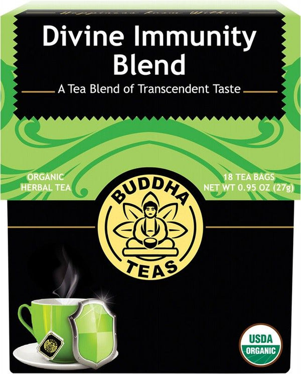 Buddha Teas Organic Herbal Tea Bags Divine Immunity Blend 18s