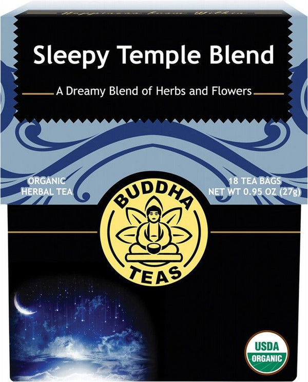 Buddha Teas Organic Herbal Tea Bags Sleepy Temple Blend 18s