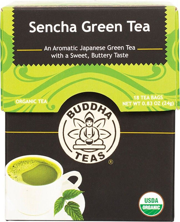 Buddha Teas Organic Tea Bags Sencha Green Tea 18s