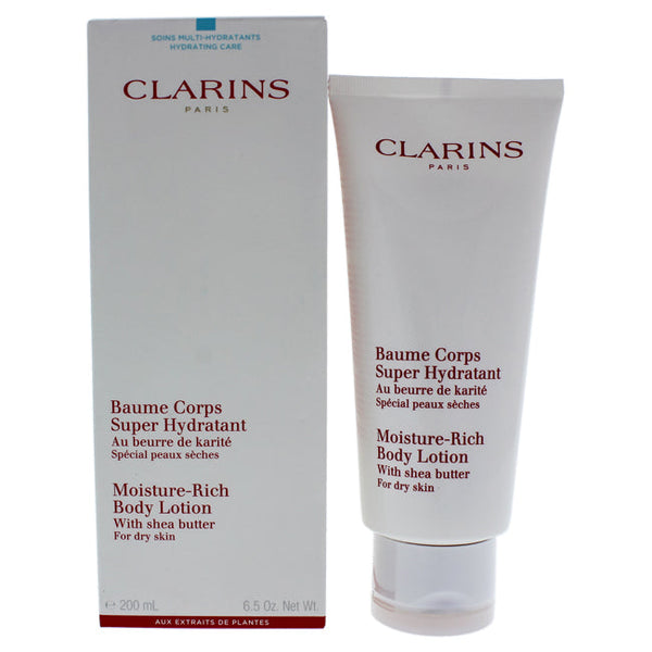 Clarins Moisture Rich Body Lotion with Shea Butter (Dry Skin) by Clarins for Unisex - 6.5 oz Body lotion