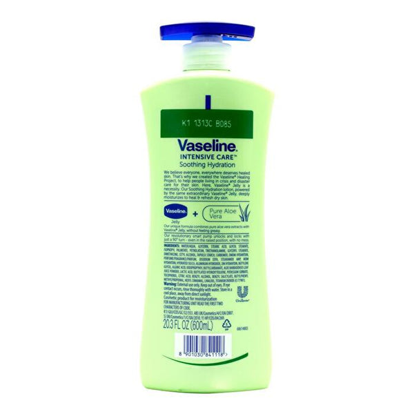 Vaseline 600ml Body Lotion Soothing Hydration 3 pieces