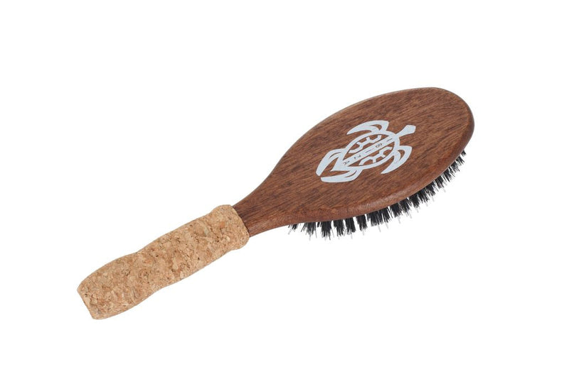 Ibiza Hair Tools Flat Brush Blonde Boar Bristle Hair Brush OC7-Oval