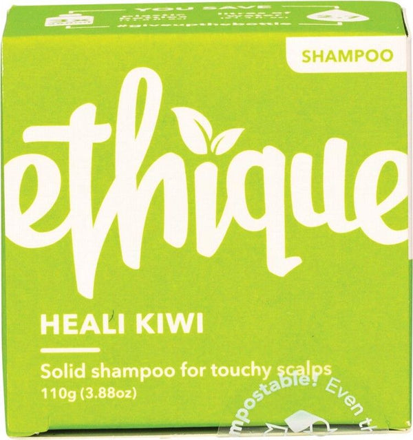 Ethique Solid Shampoo Bar Heali Kiwi Touchy Scalps 110g