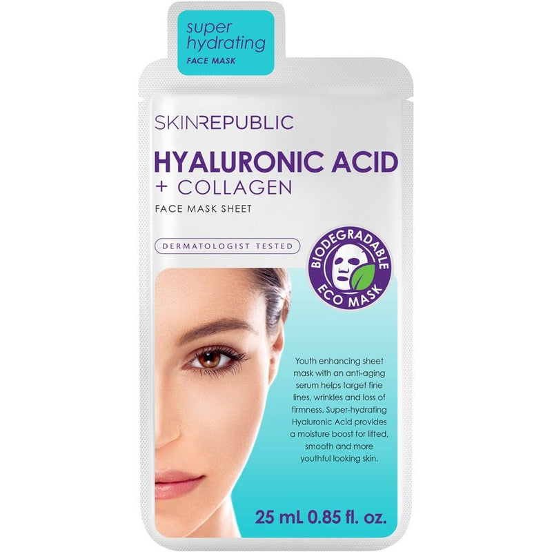 Skin Republic Hyaluronic Acid & Collagen Face Mask 25ml