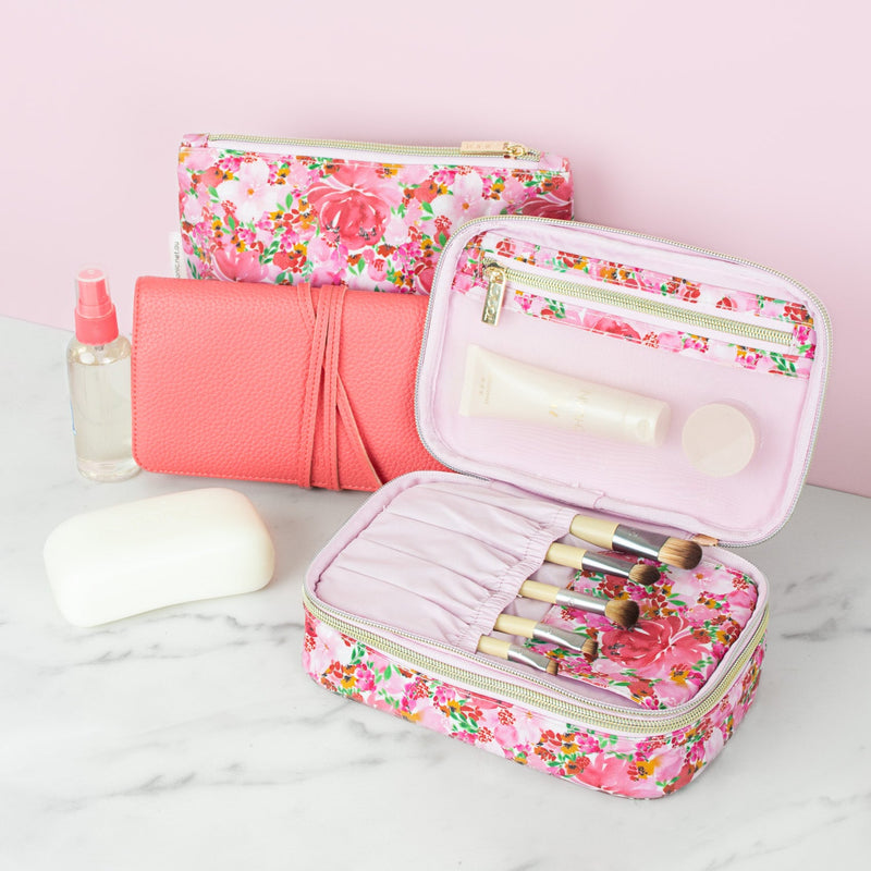 Tonic Makeup Organiser Flourish Pink