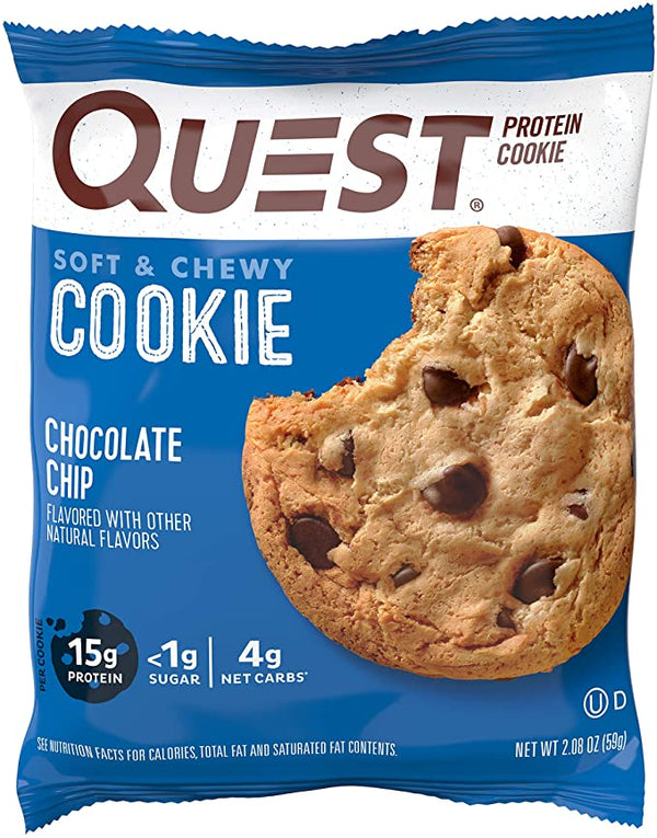 Quest Cookies Chocolate Chip 59gx12