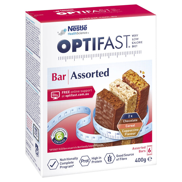 Optifast Vlcd Bar Assorted Multi Pack 12(6X70/65g Bars)