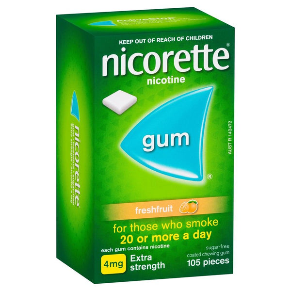 Nicorette Gum Fresh Fruit 4mg 105