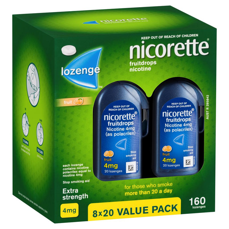 Nicorette Cooldrops Fresh Fruit 4mg 160 Lozenges