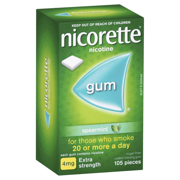 Nicorette Spearmint Gum 4mg 105