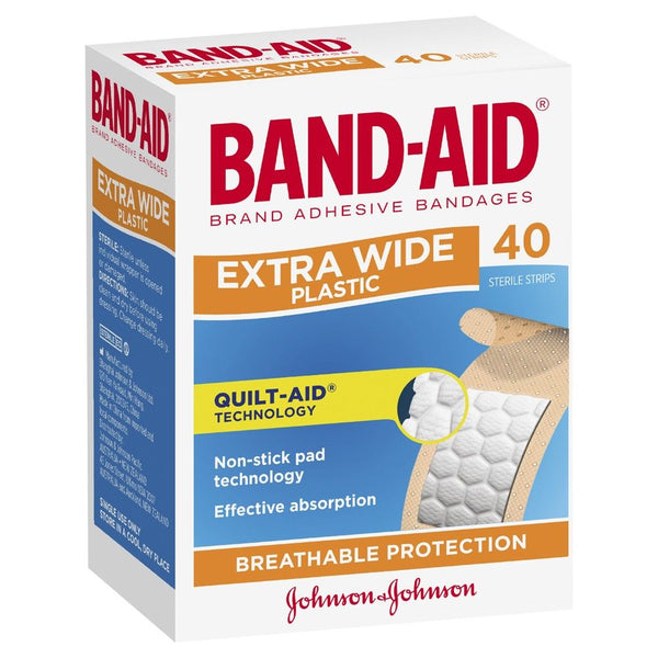 Band Aid Strips Extra Wide 40