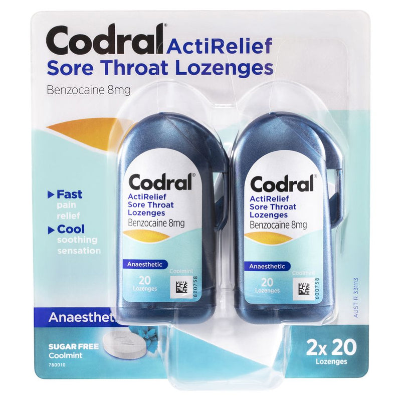 Codral Actirelief Lozenges Cool Mint 40